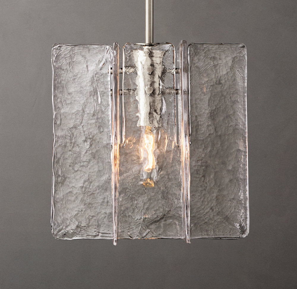 Lattice Clear Glass Pendant
