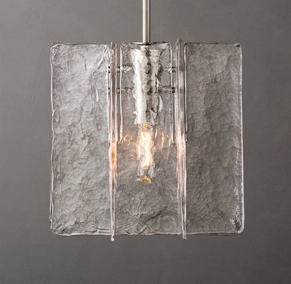 Lattice Clear Glass Pendant