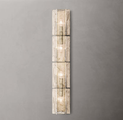 Lattice Clear Glass Grand Sconce