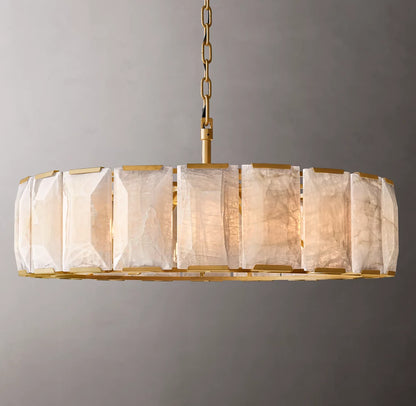 Harlow Calcite Round Chandelier 43"