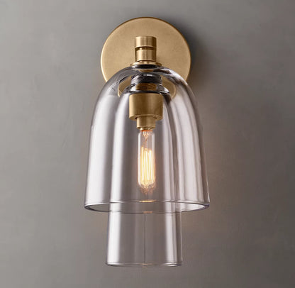 Blom Clear Glass Flute Sconce