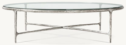 Thaddeus Glass Round Coffee Table