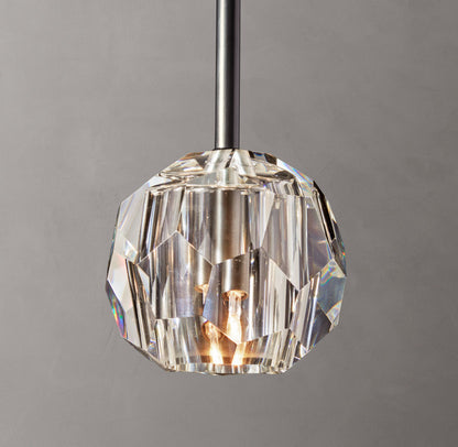 Boule De Cristal Clear Glass Rod Pendant