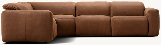 Blake Recliner Modular Leather 4-Piece L-Sectional