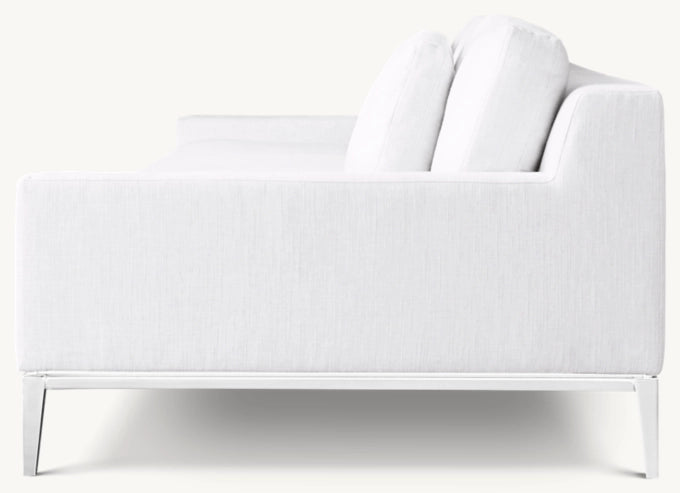 Italia Track Arm 3-Cushion Sofa - Metal Base