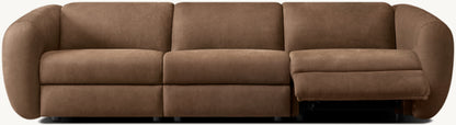 Monceau Recliner Modular Leather 3-Piece Sofa