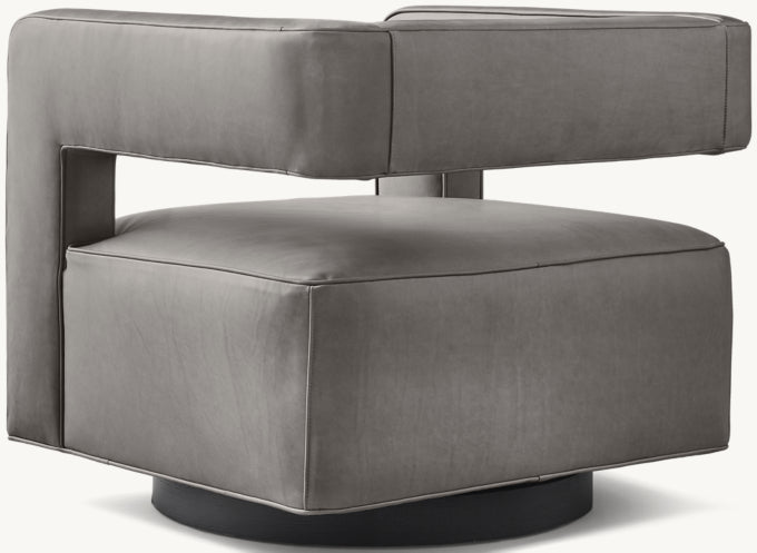 Drew Leather Swivel Chair