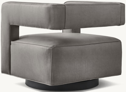 Drew Leather Swivel Chair