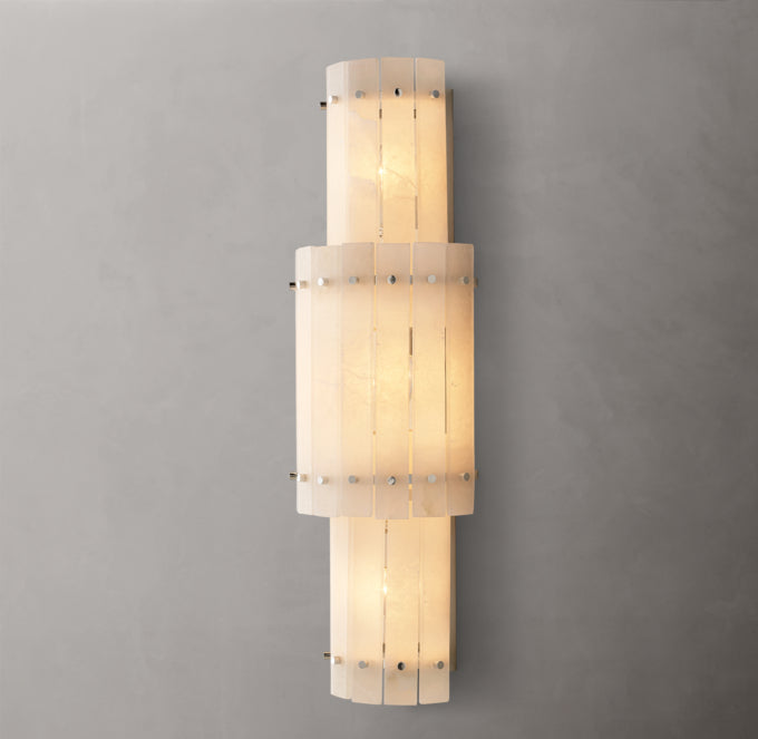 San Marco Alabaster Grand Round Sconce