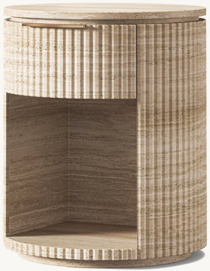 Byron Reeded Stone Open Nightstand