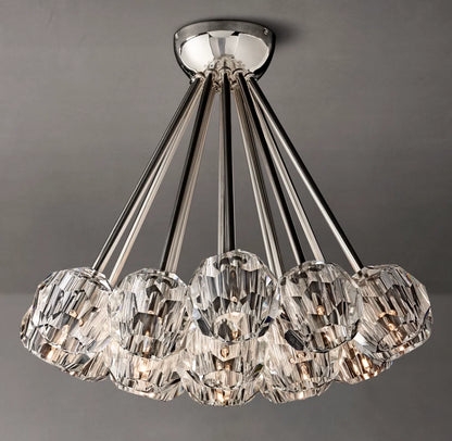 Boule De Cristal Clear Glass Flushmount 24"