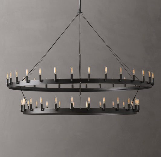 Camino Vintage Filament Two-Tier Chandelier 63"