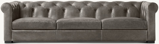 Modena Leather Chesterfield 3-Cushion Sofa
