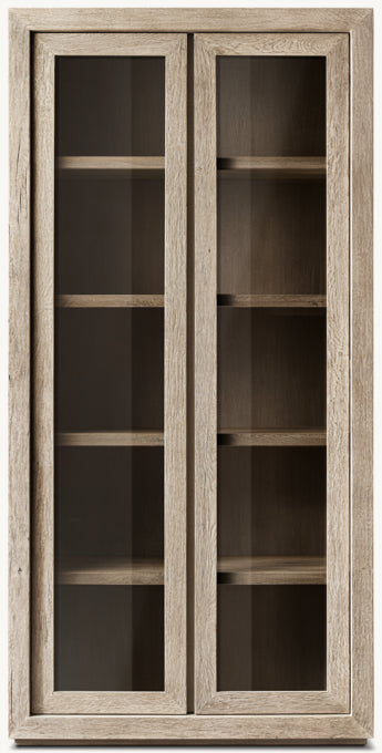Drifted Reclaimed Oak Glass Cabinet