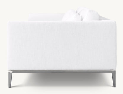 Italia Taper Arm 3-Cushion Sofa - Metal Base