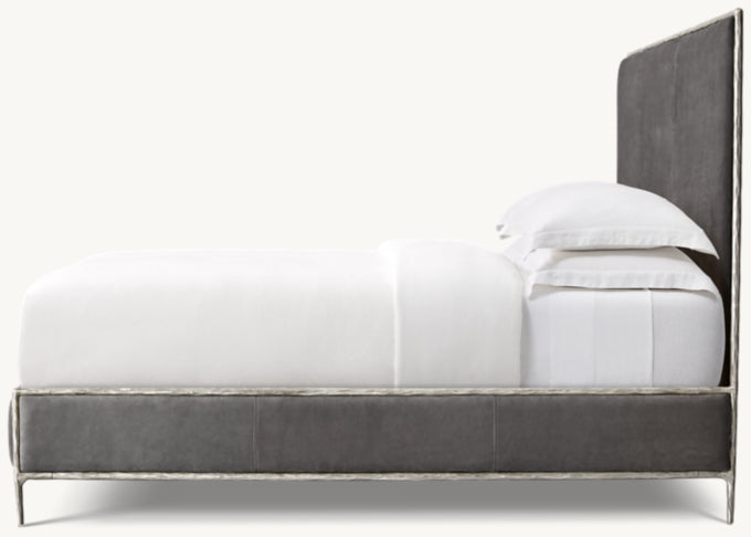 Thaddeus Leather Panel Bed