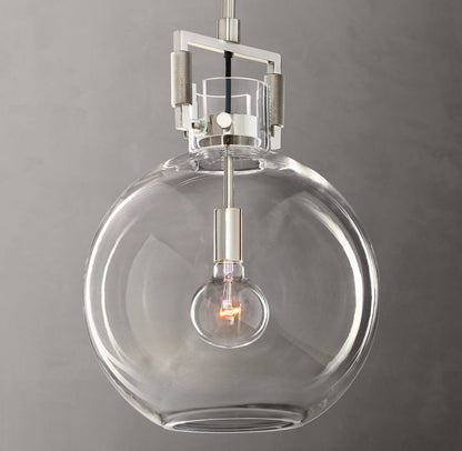 Machinist Glass Globe Pendant