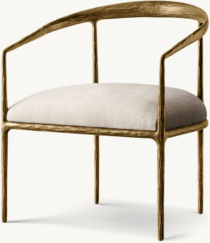 Thaddeus Leather Curved Chair