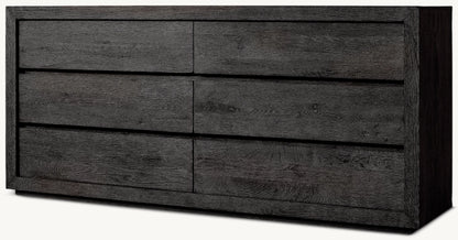Drifted Reclaimed Oak 6-Drawer Dresser