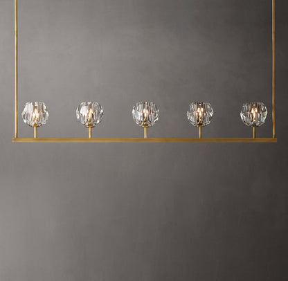 Boule De Cristal Clear Glass Linear Chandelier 48"