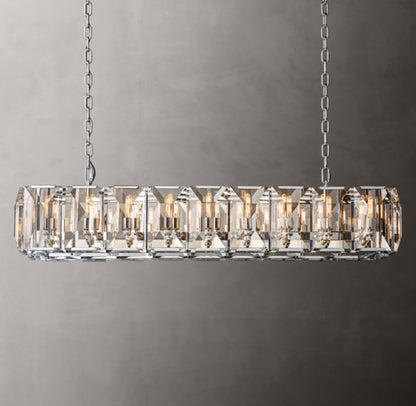 Harlow Crystal Rectangular Chandelier 62"