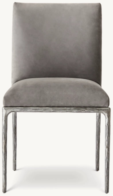THADDEUS TRACK LEATHER DINING SIDE CHAIR