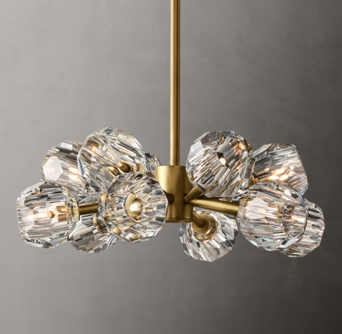 Boule De Cristal Clear Glass Round Chandelier 24"