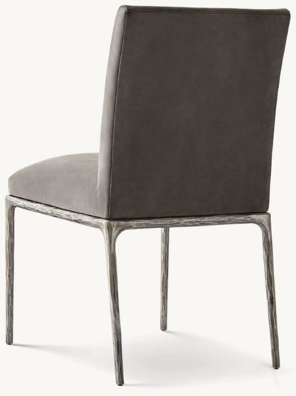 THADDEUS TRACK LEATHER DINING SIDE CHAIR