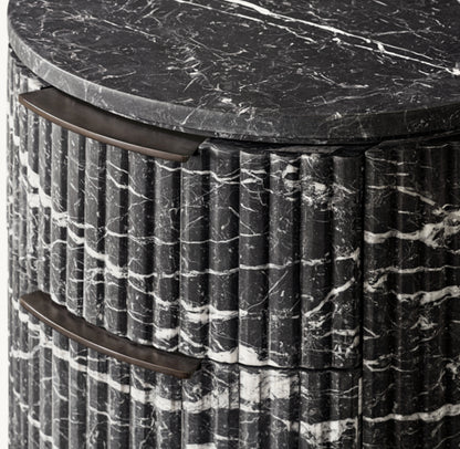 Byron Reeded Stone Closed Nightstand