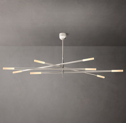 Rousseau 8-Light Mobile Etched Rod Chandelier