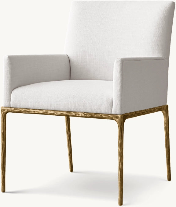Thaddeus Track Fabric Dining Armchair