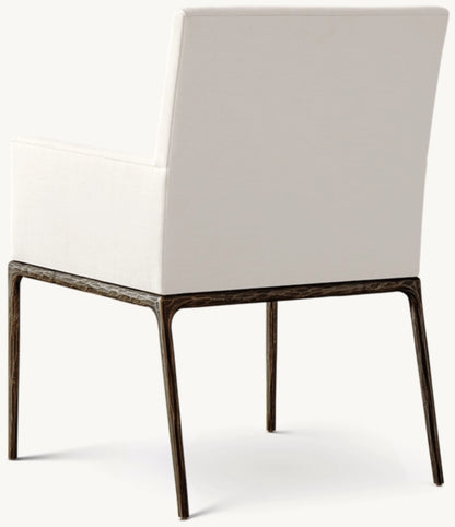 Thaddeus Track Fabric Dining Armchair