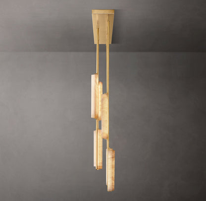 Audubon Alabaster Linear Chandelier 54"