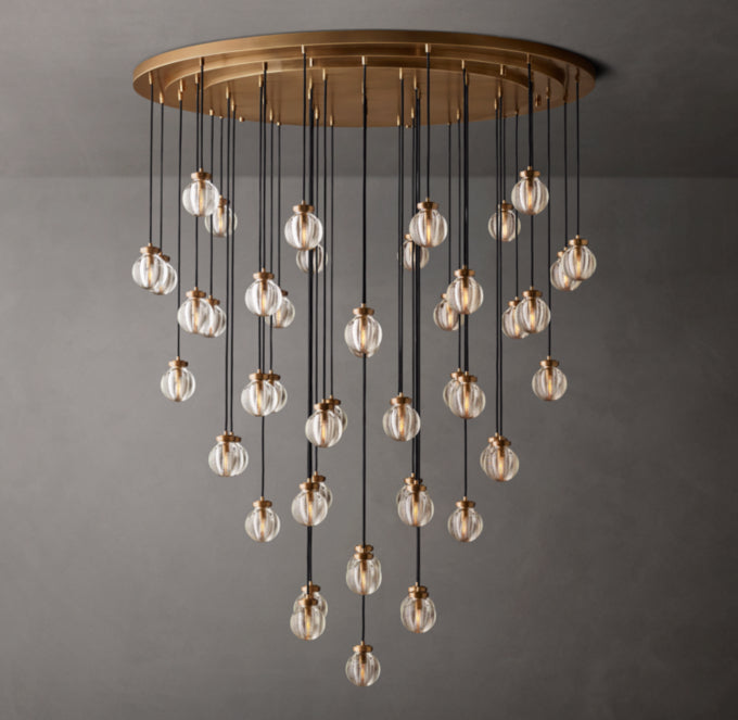Pearl Round Chandelier 60"