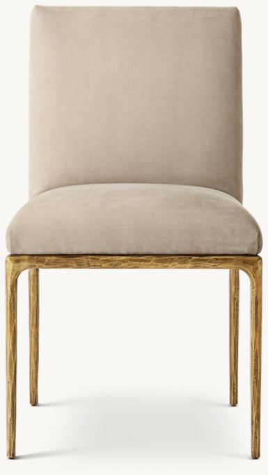 THADDEUS TRACK LEATHER DINING SIDE CHAIR