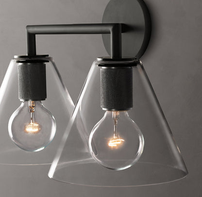 Utilitaire Funnel Shade Double Sconce