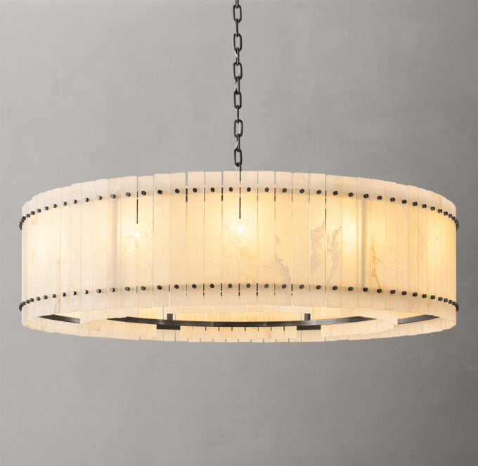 San Marco Alabaster Round Chandelier 60"