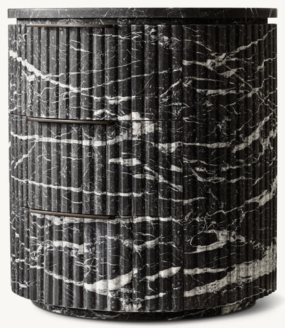 Byron Reeded Stone Closed Nightstand