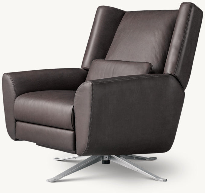 Luke Leather Swivel Recliner