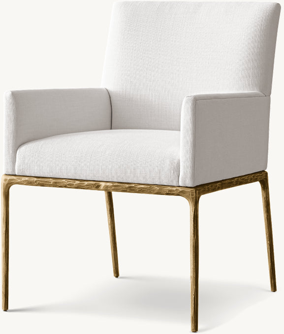 Thaddeus Track Fabric Dining Armchair