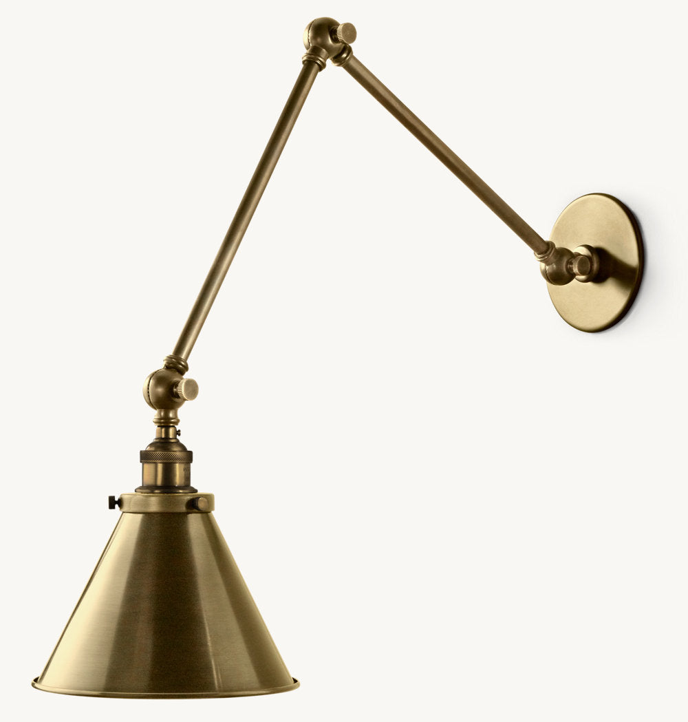 20th C. Library Double Sconce