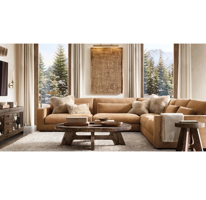 Lugano Modular Leather 3-Piece Sofa
