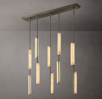 Audubon Alabaster Linear Chandelier 54"