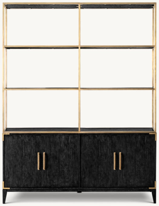 Cayden Campaign 4-Door Open Sideboard & Hutch