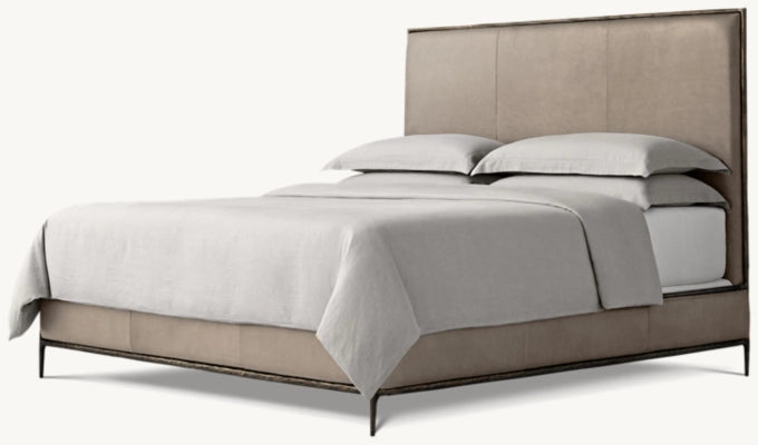 Thaddeus Leather Panel Bed