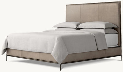 Thaddeus Leather Panel Bed