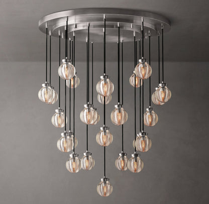 Pearl Round Chandelier 38"