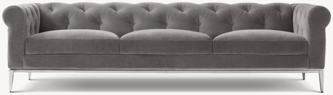 Italia Chesterfield 3-Cushion Sofa - Metal Base