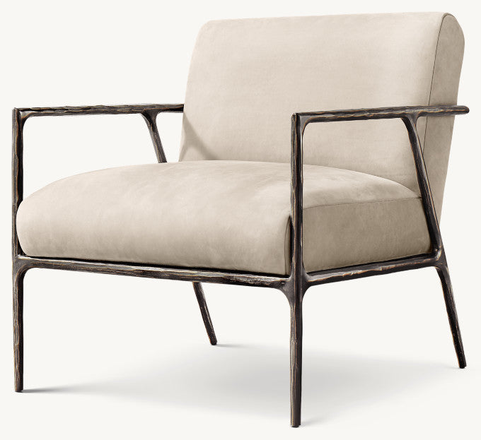 Thaddeus Track Arm Leather Chair