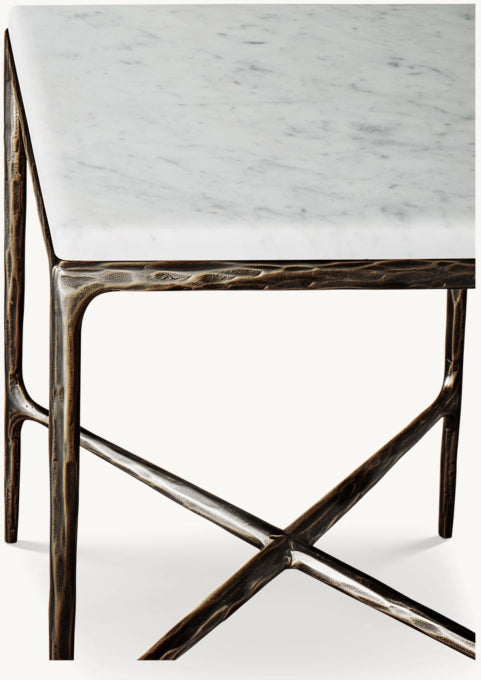 Thaddeus Marble Square Bedside Table